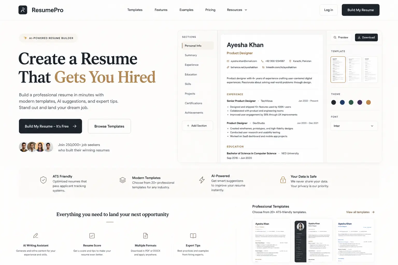Web app interface made with Lateron