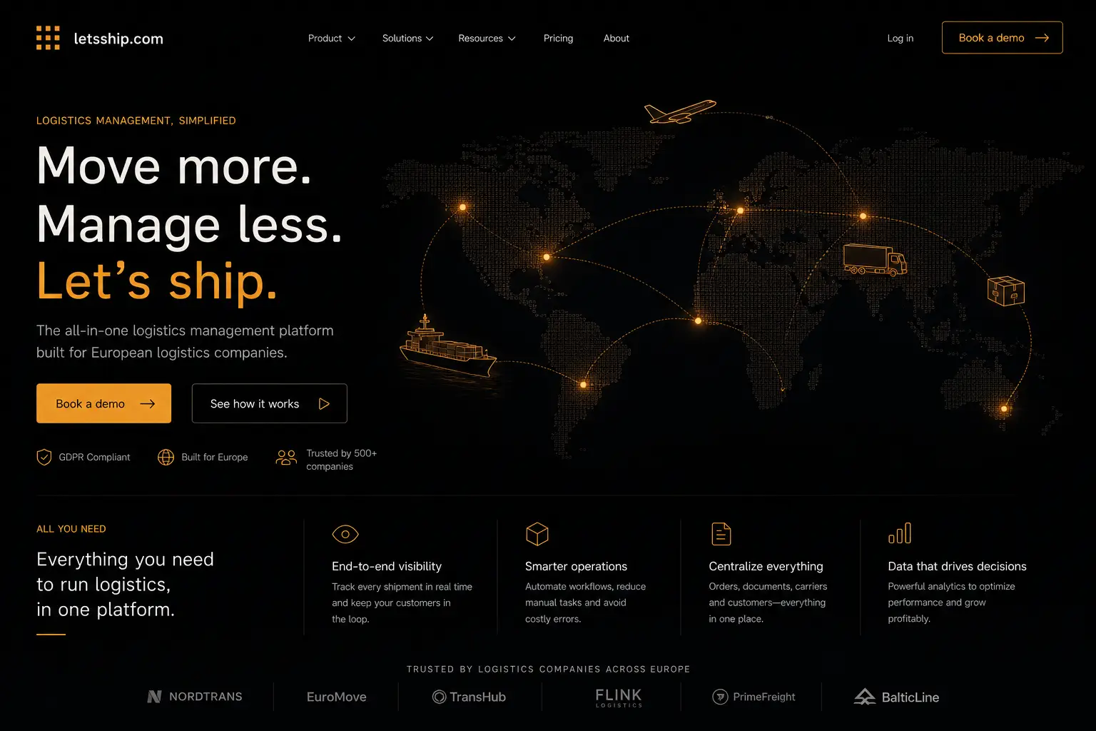 Dashboard interface made with Lateron